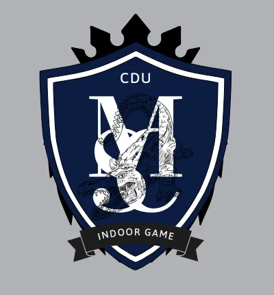 Blue logo of CDU Mini Soccer and Cricket Club with the letters M, S AND c