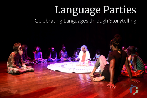 Language Party Storytellers at event