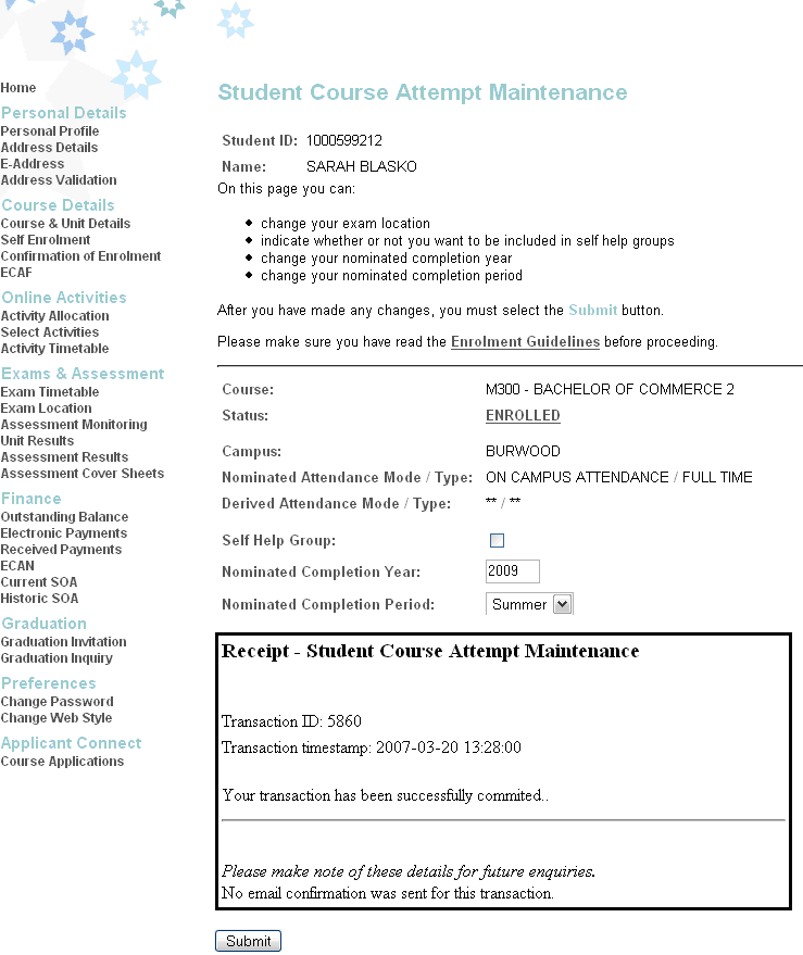 sca maintenance after