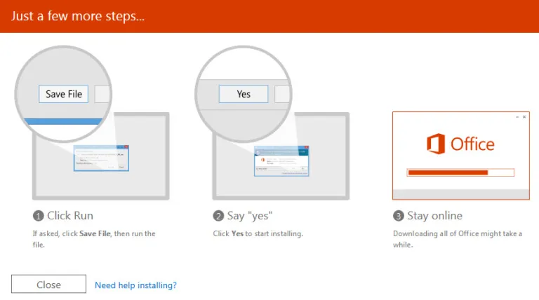 office 365 install steps