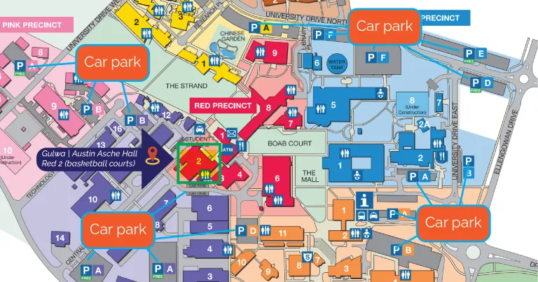 Gulwa | Austin Asche Hall Red 2 (basketball courts) CDU Casuarina Campus