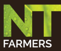 NT Farmers logo - "NT" in large green letters with water droplets, "farmers" in smaller white letters