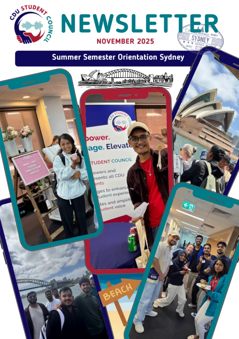 Page 4 of CDUSC Newsletter November - Summer Semester Orientation Sydney