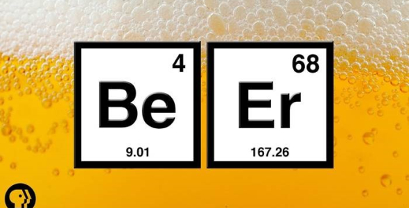 Chemical element symbols Be and Er spelling "beer"