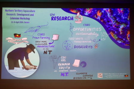 Poster for NT aquaculture research, development, and extension workshop, 23-24 April 2024