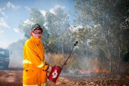 Conservation and Land Management student Georgina Davies was part of the first CDU cohort to complete bushfire fighting training