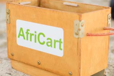 A half-scale prototype of the "Africart"