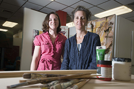 CDU Visual Arts lecturers Amy Jackett and Sarah Pirie hope the forum will keep art on the community’s agenda