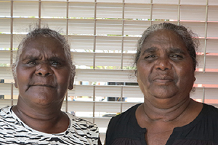 CDU researchers Rosemary Gundjarranbuy and Lawurrpa Maypilama are helping Yolngu communities share health information
