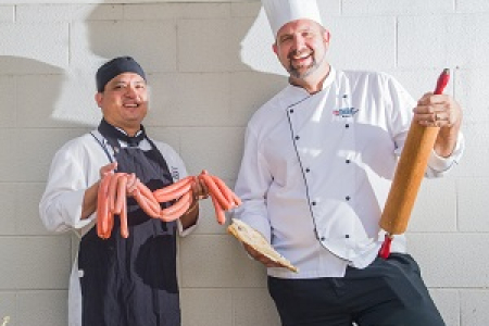 Food lovers can roll into NT Food Week. From left: Commercial Cookery and Bakery team leader Robert Schwerdt and lecturer Antonio Tjung
