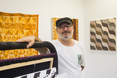 PhD candidate Stephen Anderson collaborated with 10 Tiwi Islander artists