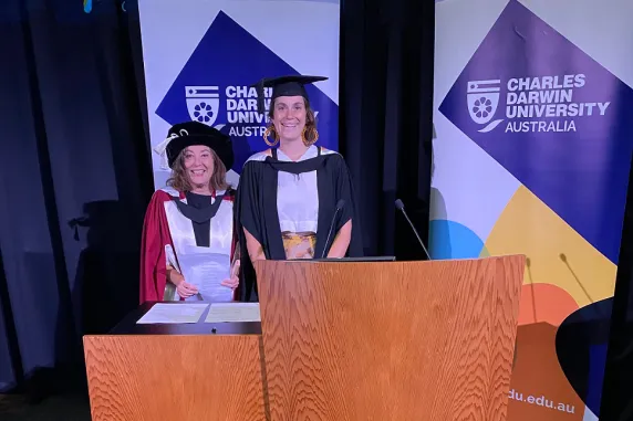 Megan Clark and Madeleine Brodie at Year 12 Graduation