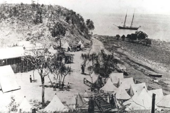 The settlers' camp at Port Darwin, 1869 - NT Archives