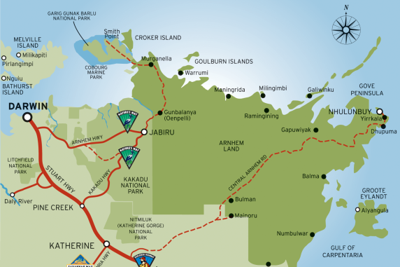 Map of Western Arnhem Land