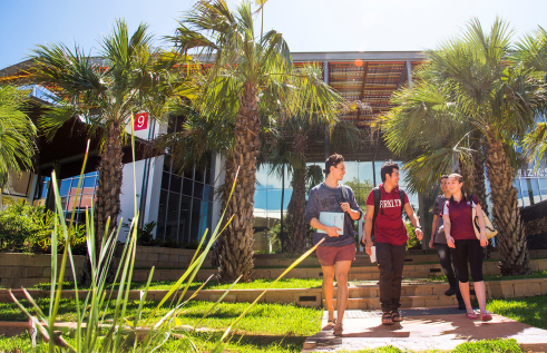 Group of students walking