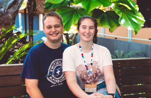 Darwin students Liam Meyer and his partner Jess Lines have chosen different pathways to higher education at Charles Darwin University