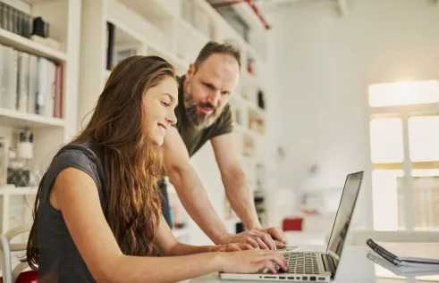 Parent helping teen with university admissions