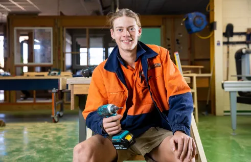 CDU VET carpentry student