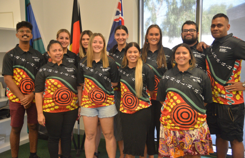 Charles Darwin University (CDU) will field a team of students to compete at the Indigenous Nationals event for the first time from June 26-30. The team were presented with their uniforms before flying out to Brisbane for the competition. 