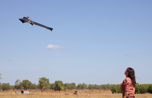 Drone test flight at the CDU Katherine Rural Campus 