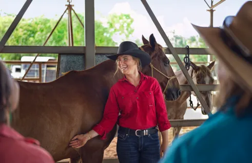 VET student and trainer Taylah