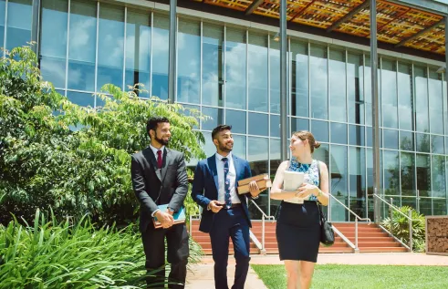Students walking together
