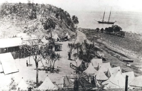 The settlers' camp at Port Darwin, 1869 - NT Archives