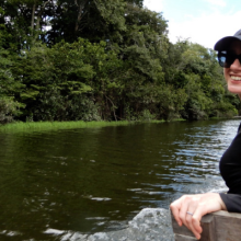 Erica - Environmental Sciences student in the Amazon river