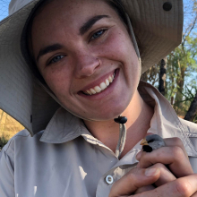 Brittany Hayword Brown on field studies trip in Northern Australia with EnvioScience