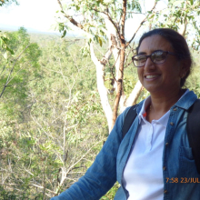 Kamaljit Sangha head and shoulders with forest in background