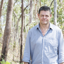 Lindsay Hutley head and shoulders with trees and leaves in background