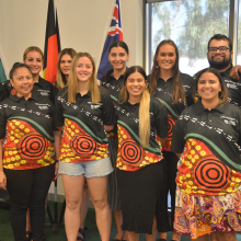 Charles Darwin University (CDU) will field a team of students to compete at the Indigenous Nationals event for the first time from June 26-30. The team were presented with their uniforms before flying out to Brisbane for the competition. 