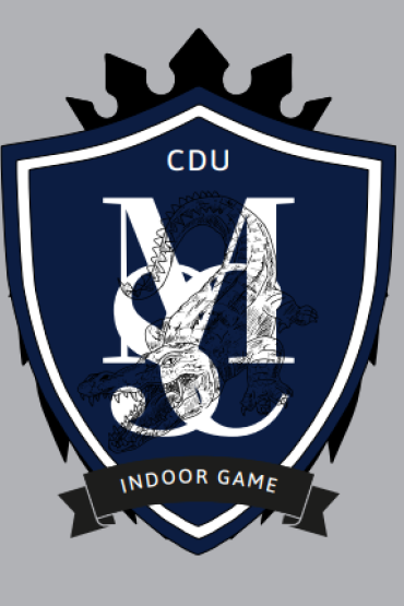 Blue logo of CDU Mini Soccer and Cricket Club with the letters M, S AND c
