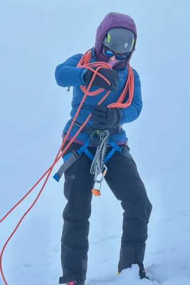 Dr Chrystie Watson on Mount Kosciuszko